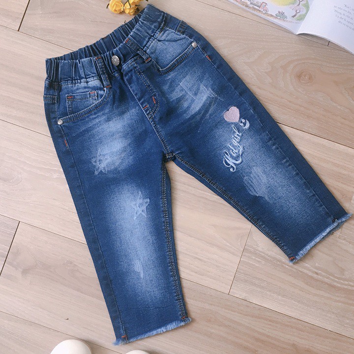 Quần Jean Lửng Cho Bé Gái, jean vnxk cao cấp co giãn mạnh - Trang 25 kids - K143