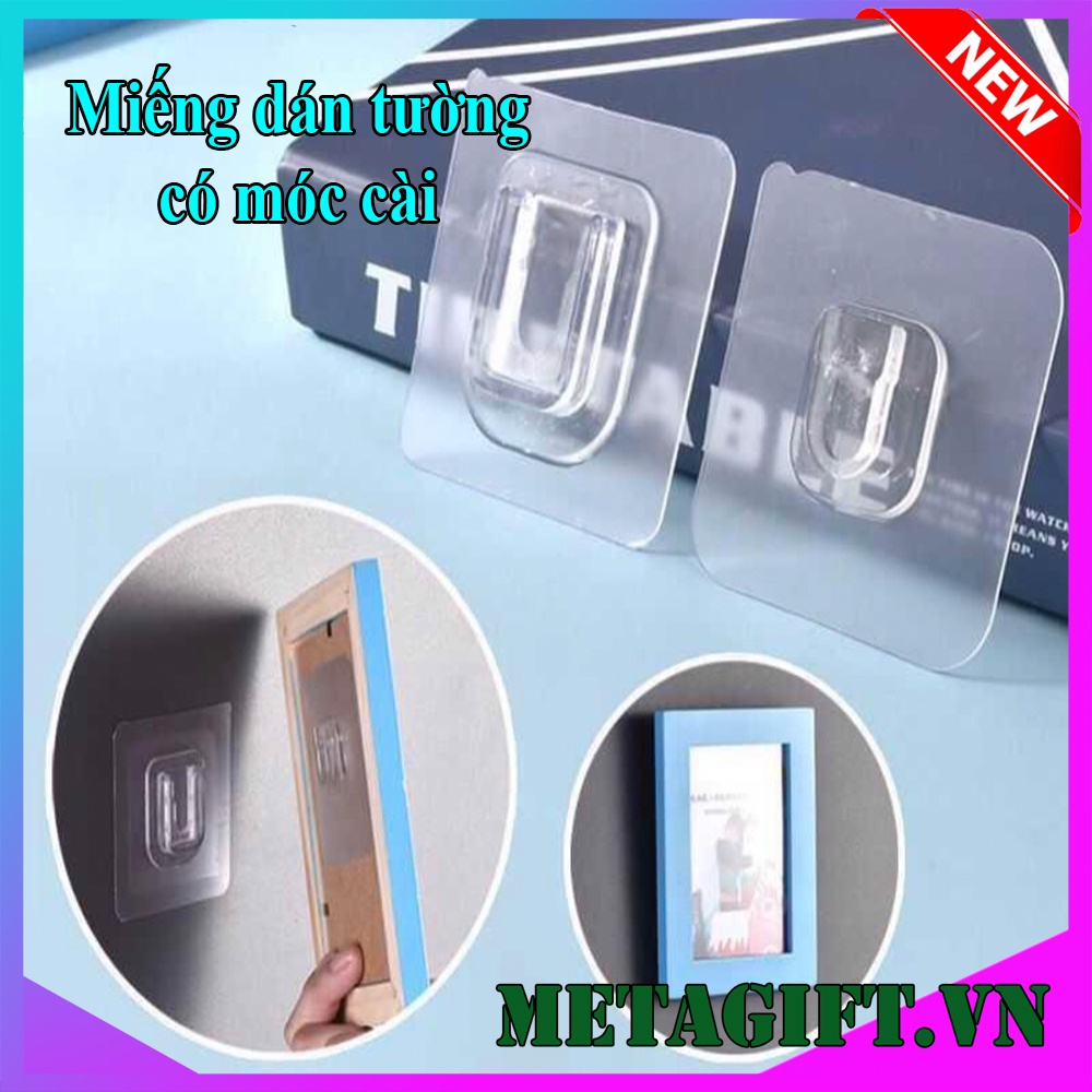 Miếng dán tường móc treo đồ dán gắn tường chữ U đa năng đỡ ổ cắm điện wifi tranh ảnh siêu dính chắc trong suốt