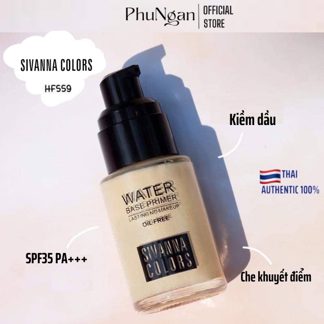 Kem nền/Kem lót Sivanna Colors Water Base Primer Oil Free Thái Lan kiềm dầu kháng nước