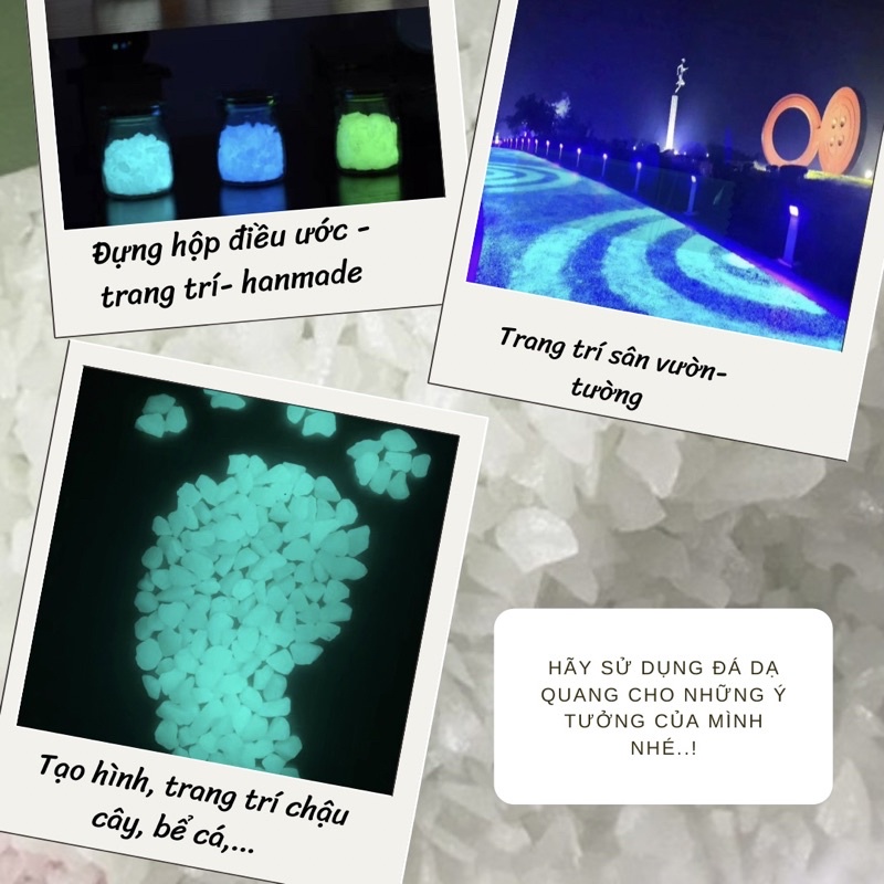 Đá phản quang trang trí sân vườn sỏi huỳnh quang lát sân vườn,bể cá - Đá vụn dạ quang phát sáng trong đêm