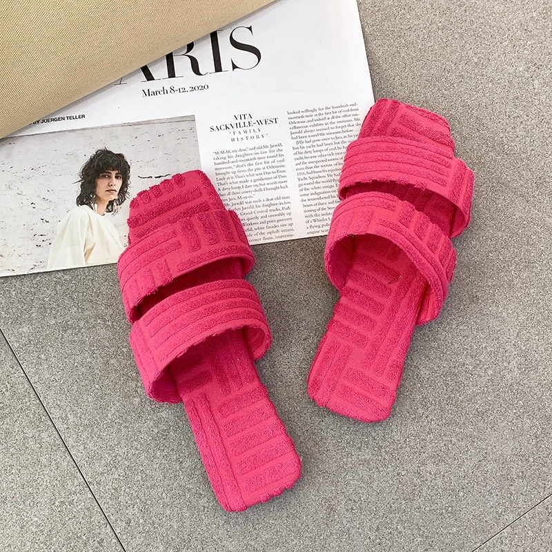 Big Size 35-42 Dép XIELUAIZTA 00892 quai ngang phủ lông giả thời trang trẻ trung dành cho nữ