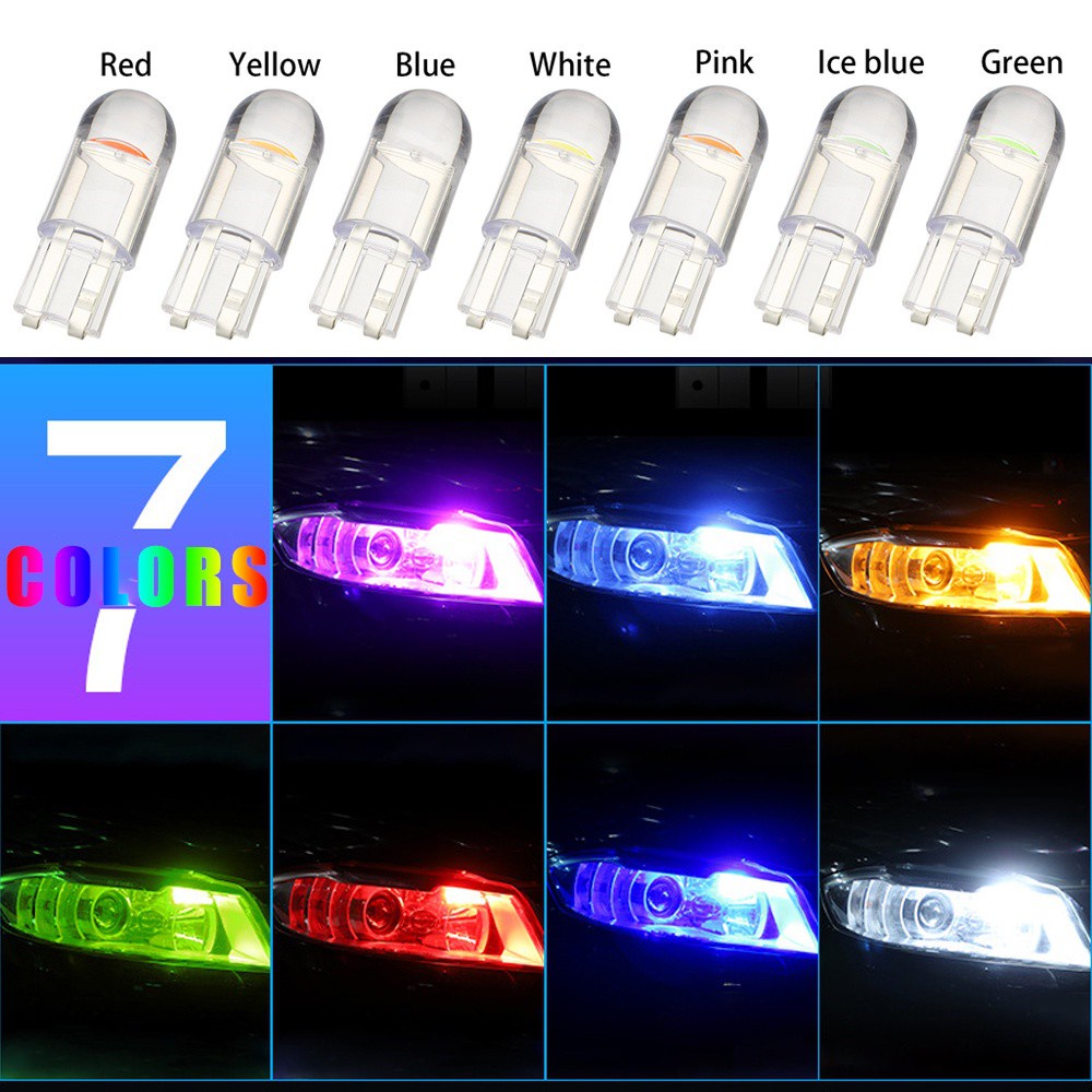Myrongoods 10PCS T10 Led Auto Bulb Car Sidelight COB 6000K W5W DRL License Plate Lamp