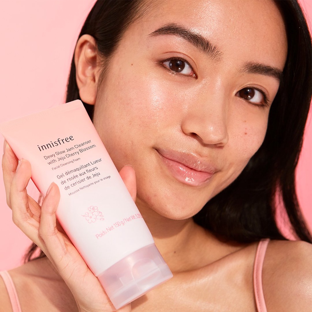 Sữa Rửa Mặt Dưỡng Ẩm, Sáng Da Chiết Xuất Hoa Anh Đào Innisfree Jeju Cherry Blossom Jam Cleanser 150ml