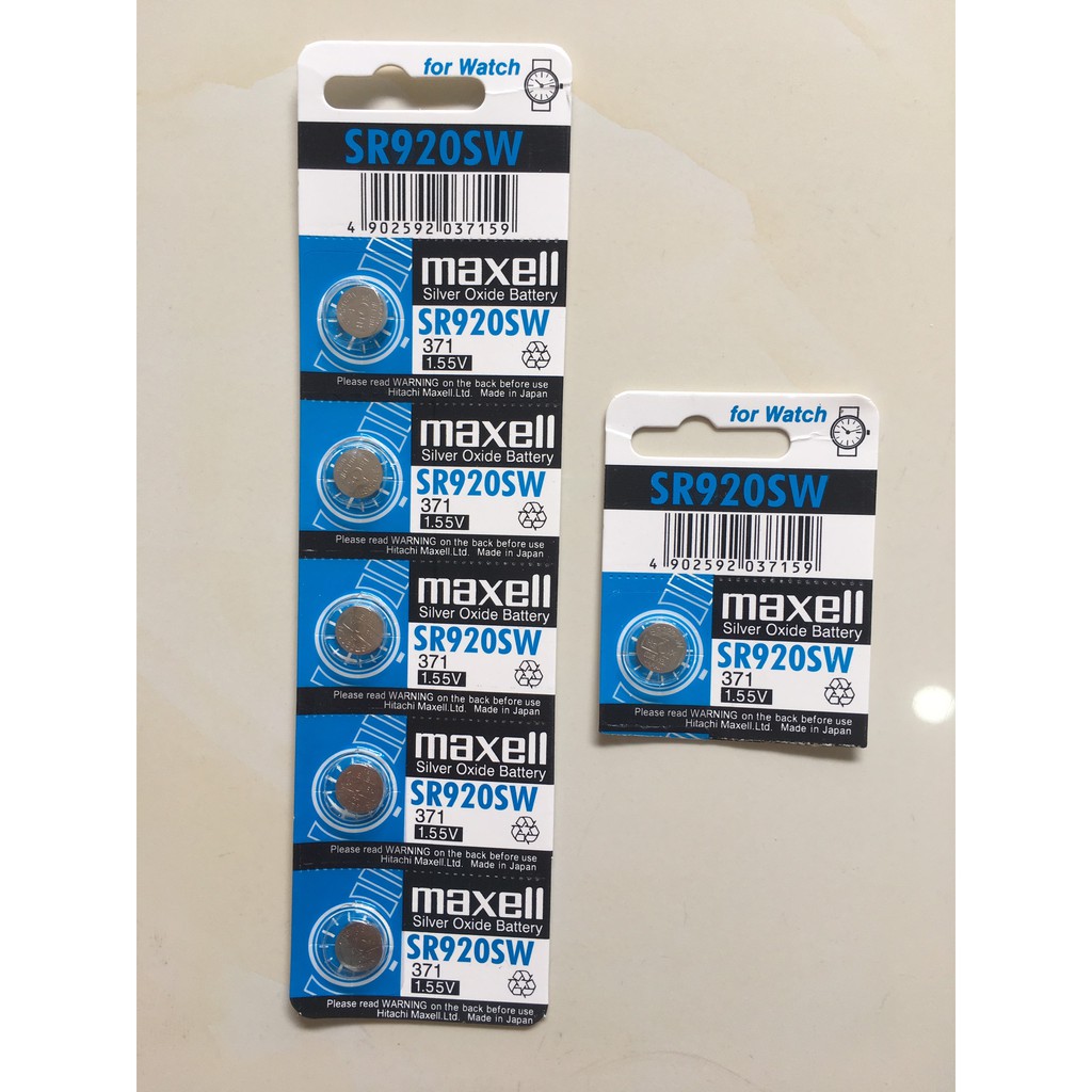 Vỉ 1 viên pin đồng hồ Maxell 920 SR920SW AG6 G6 171 371