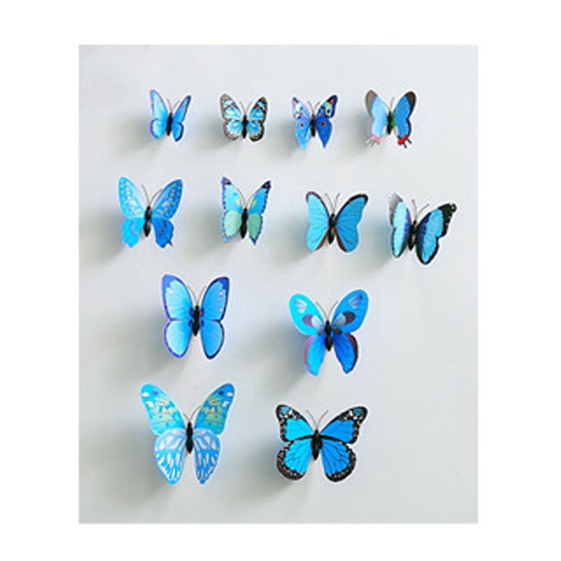HOUSEEKER Bộ 12 Nam Châm Trang Trí Tủ Lạnh Hình Bướm 3D