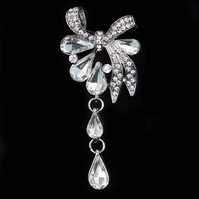 Ghim Cài Áo Hình Giọt Nước Đính Đá Thời Trang