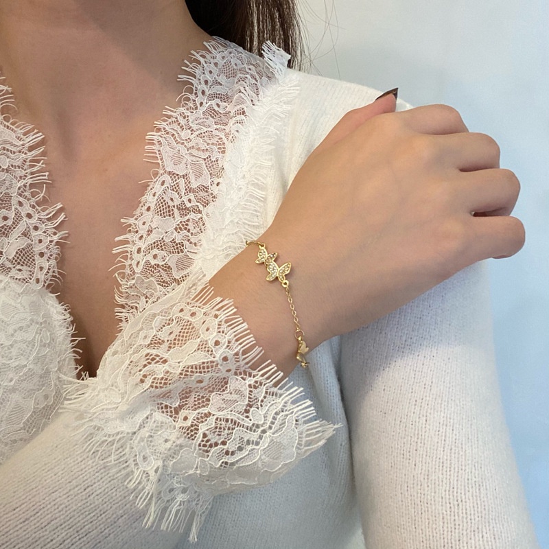 Lắc tay nữ tình bạn mặt bướm xinh xắn Her Accessories T16