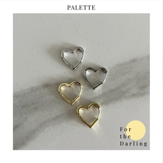 Khuyên tai trái tim Metal Heart Hoops