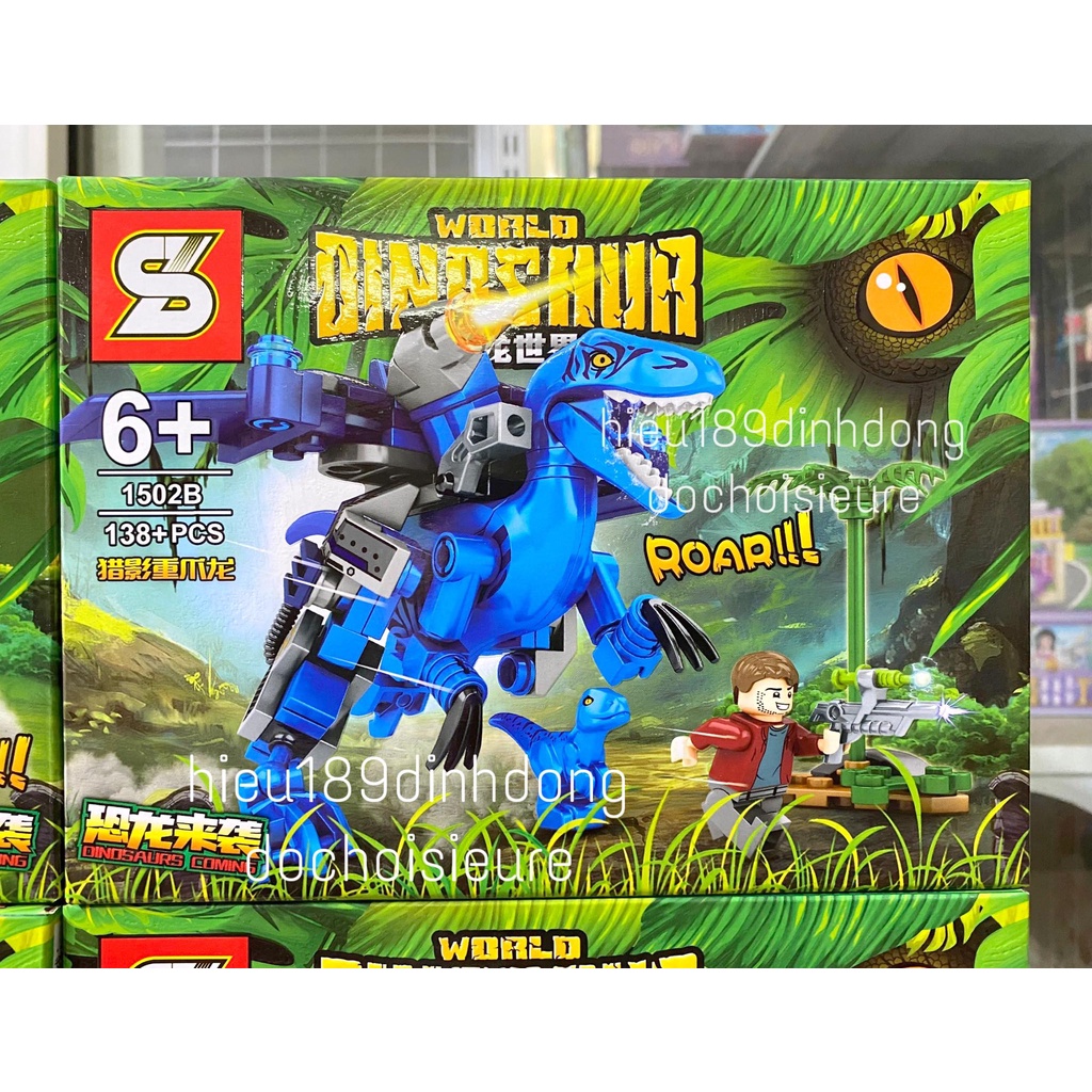 Lắp ráp xếp hình Jurassic World Dinosaur khủng long chiến đấu 1502