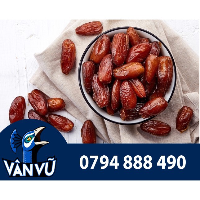 Hàng Air Loại 1 - Chà Là Sấy Dẻo Nguyên Cành Dates Sanwan Tunisia Đẹp Da, Tốt Cho Bà Bầu 500g