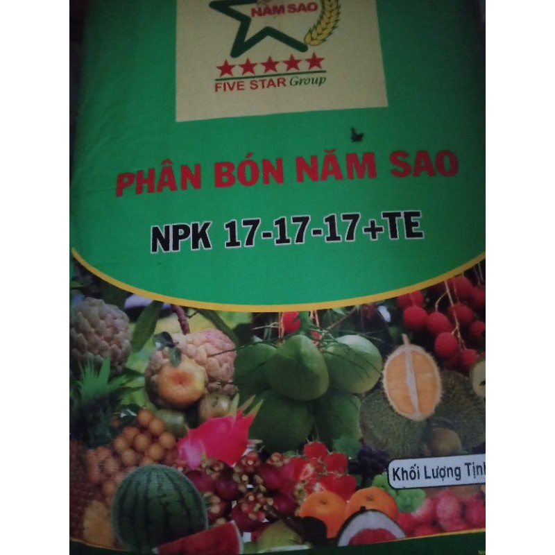 NPK17-17-17 NĂM SAO CHUYÊN HOA ,RAU MÀU