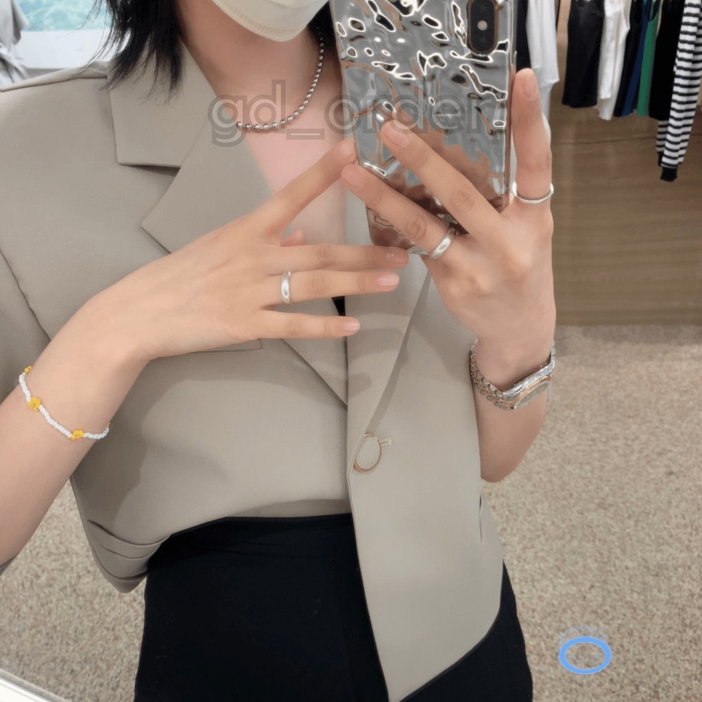 K13|Áo khoác hàn quốc blazer dáng ngắn cá tính cho nữ dài tay công sở thanh lịch gd_order