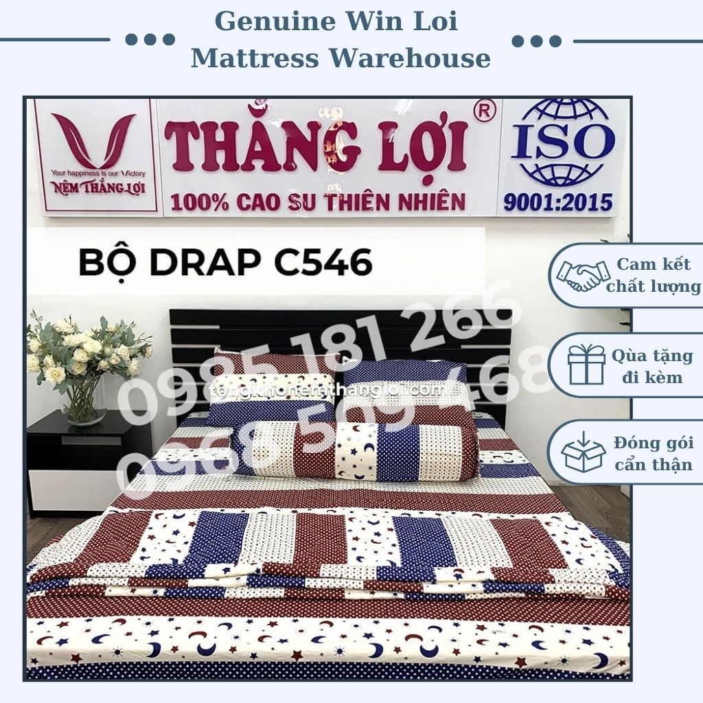 [Ảnh Thật Mẫu 1] Vỏ Gối Cotton Thắng Lợi Chính Hãng (Vỏ gối nằm, Vỏ gối ôm)