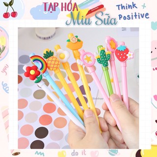 Bút mực gel đen chủ đề hoa quả cực cute màu sắc dễ thương - MiuSua