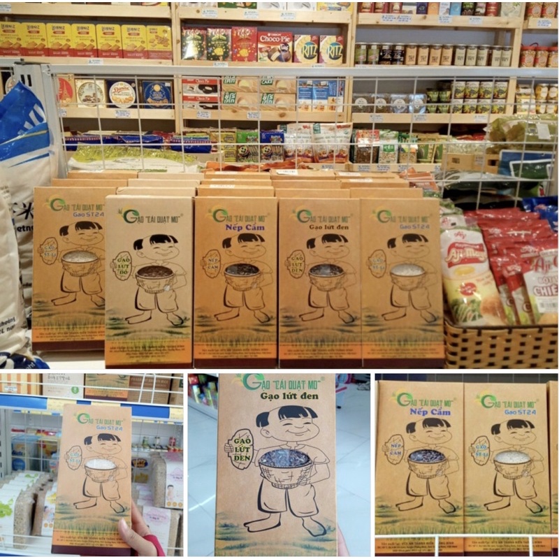 Gạo ST24/ lứt đen/ lứt đỏ/ nếp cẩm Cái Quạt Mo 1kg