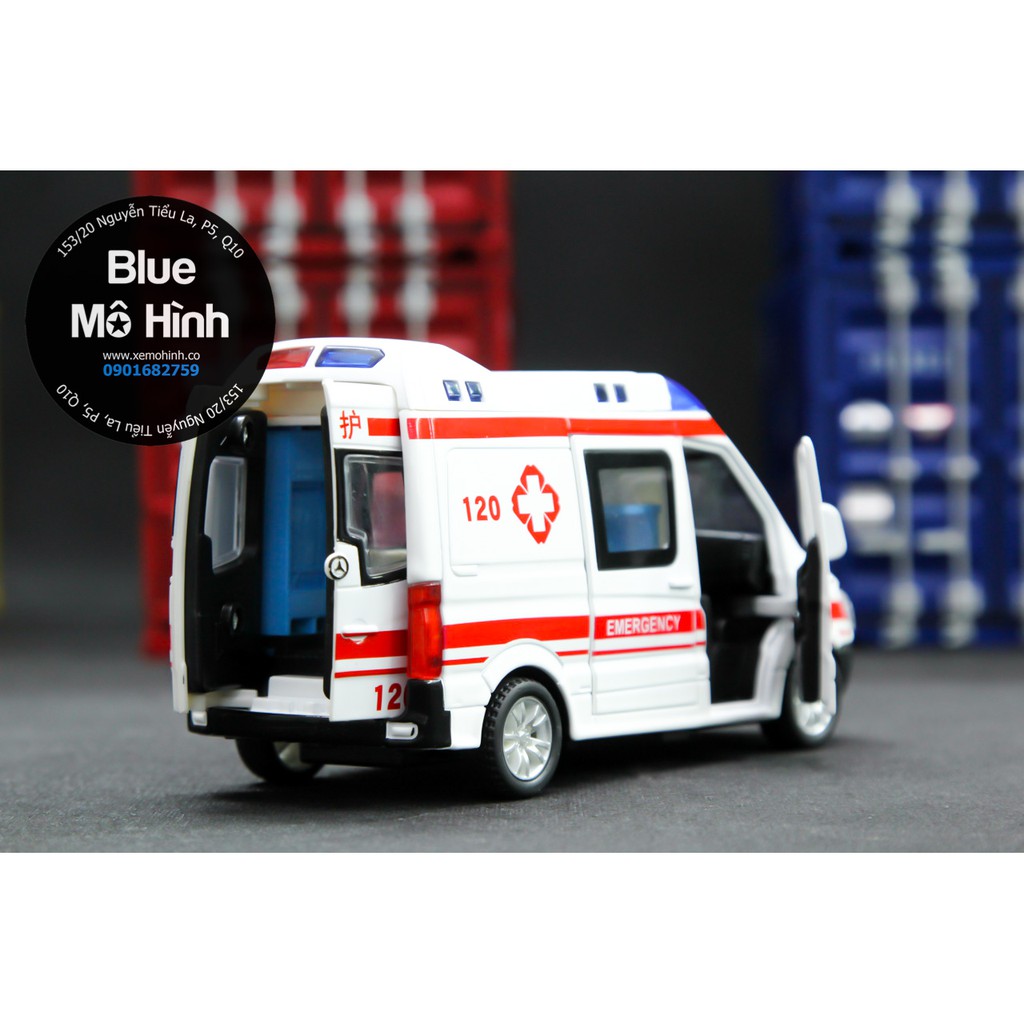 Blue mô hình | Mô hình xe cứu thương xe cấp cứu Ambulance