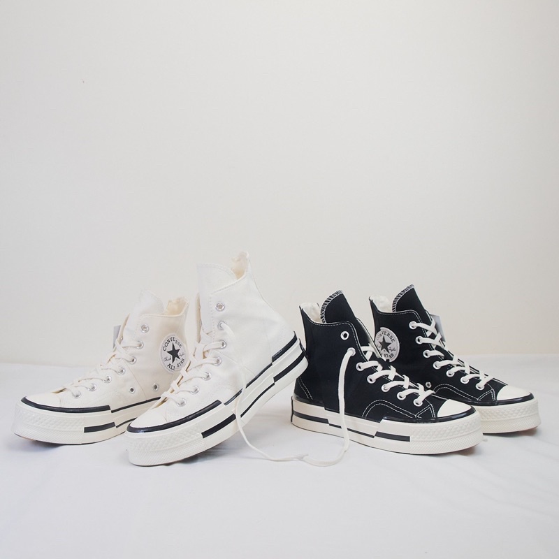 CHÍNH HÃNG | Giày Converse 1970s Plus Trắng, Đen Cổ Cao, Đế Độn 5cm  | IMMA.G
