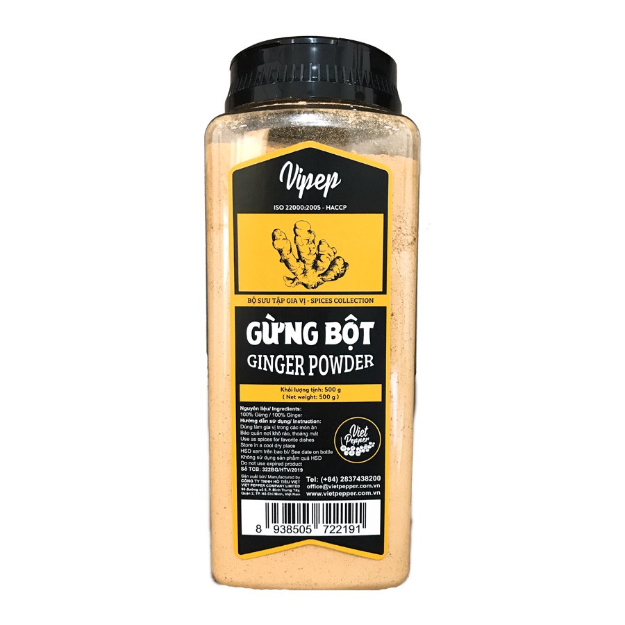 [500g – Hộp lớn] Gừng bột [VN] VIPEP Ginger powder