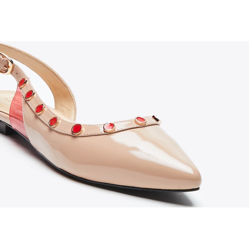 Giày đế bệt Pazzion Singapore chính hãng 8082-1 - NUDE