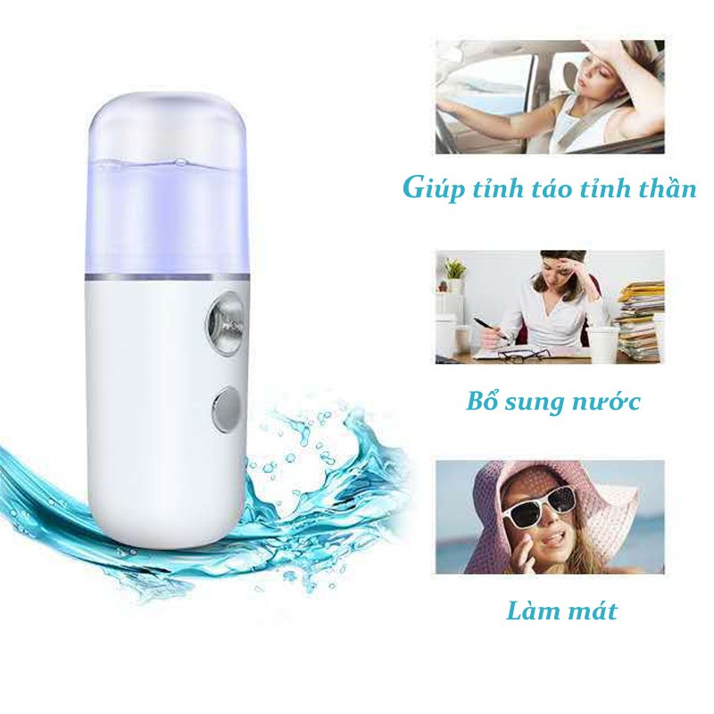 Máy Phun Sương Cầm Tay Xịt Khoáng MINI NANO Đa Năng, Máy Xịt Khoáng Cầm Tay Tiện Lợi Dễ Dàng Sử Dụng