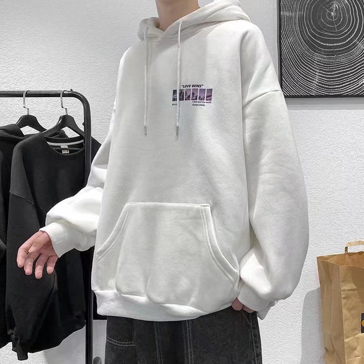 Áo Hoodie Dáng Rộng Phong Cách Harajuku Hàn Quốc Thời Trang Thu Đông Cho Nam Nữ M-8XL