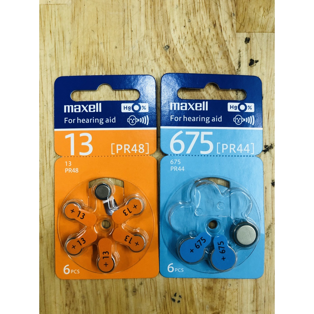 Pin Máy Trợ Thính Maxell  PR44-675 / PR48-13 Chính Hãng