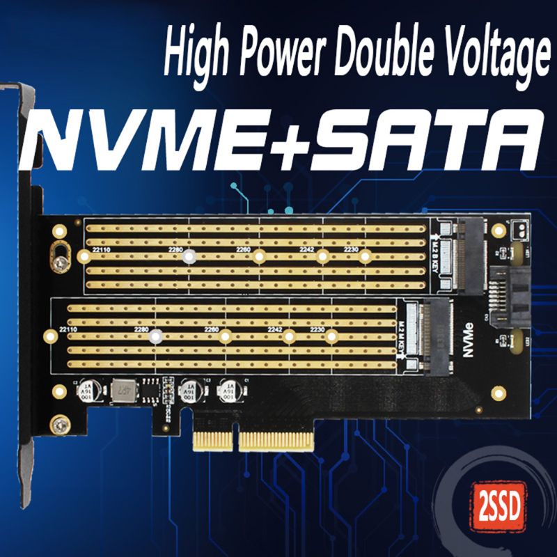 Thẻ Mở Rộng SSD M2 NVME Sang PCIE 3.0 X4 M B &amp; M Chuyển Đổi Cho 2230-2280