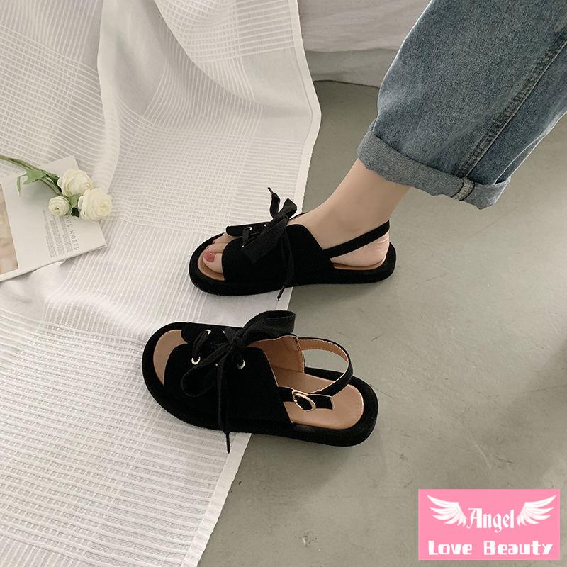 Giày Sandal Đế Bằng Thời Trang Đi Biển Mùa Hè Hàn Quốc 2022 Cho Nữ