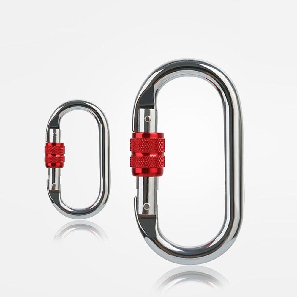 Móc Khóa Carabiner Hình Chữ D Bằng Hợp Kim Nhôm An Toàn Cho Leo Núi