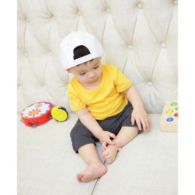 ÁO THUN TRƠN BASIC | COTTON MỀM | CHO BÉ TRAI VÀ GÁI | 8-18KG | KISS PLAZA | CÓ VIDEO