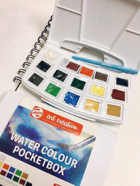 SET MÀU NƯỚC WINSOR NEWTON COTMAN/ ART CREATION 12 MÀU [tặng kèm hộp đựng pallete]