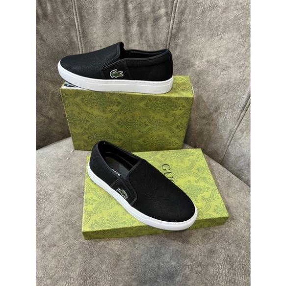 [Sẵn hàng] Giày Nam Slipon LACOTE Siêu Đẹp - Giày LACOTE Nam Thêu Cá Cực Đẹp