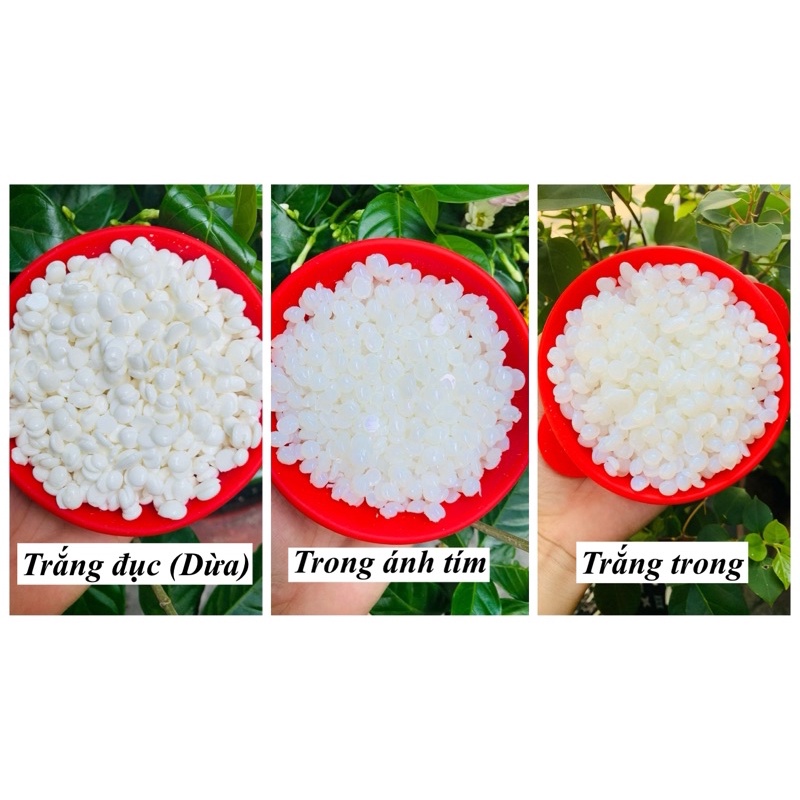 Sáp wax lông nóng Hard Bean dòng premier siêu bám lông tơ ngắn(sáp dừa ,coconut, trắng trong,trong ánh tím)