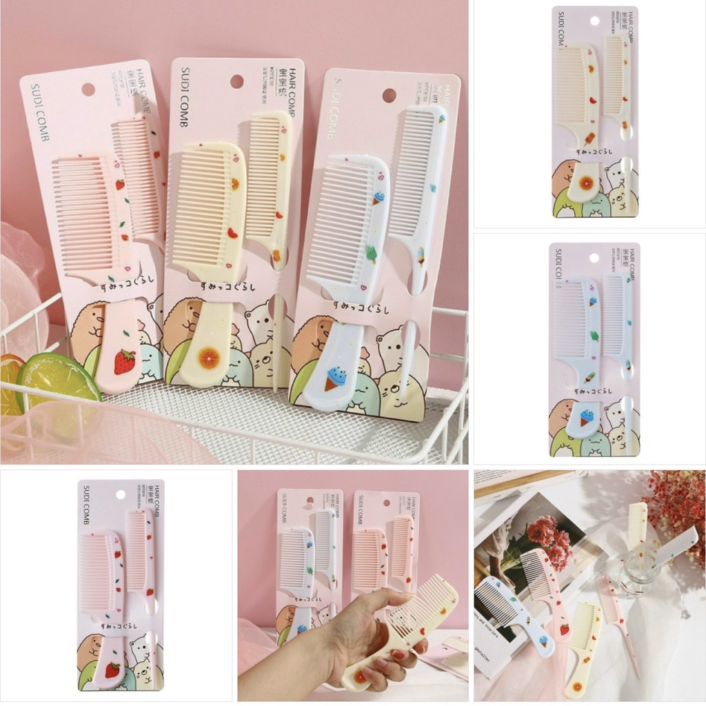 Set 2 Lược Tạo Kiểu Tóc, Lược Cài Tóc, Bộ Lược Nhỏ Mini