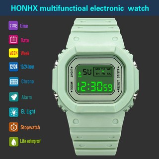 [SẴN KHO] ĐỒNG HỒ THỂ THAO NAM NỮ SPORT WATCH VUÔNG WATER RESIST THỂ THAO CAO CẤP