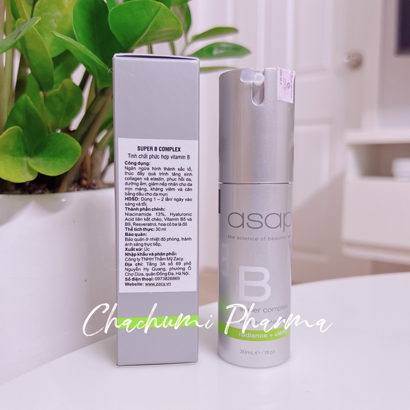 Serum Super B Complex Asap 30ml dưỡng sáng da, giảm mụn