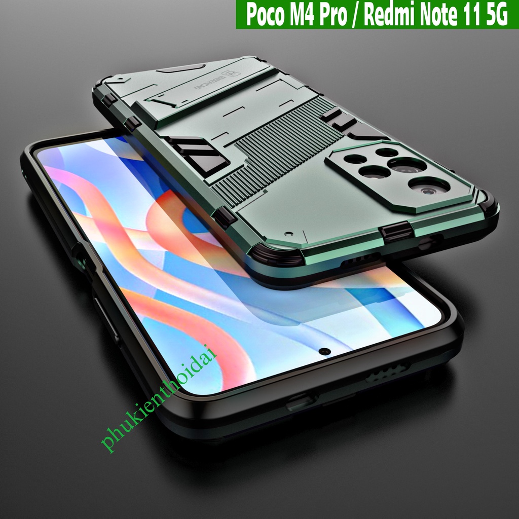 Ốp lưng Poco M4 Pro 5G Iron Man Ver 2 chống sốc giá đỡ xem phim thời trang cao cấp