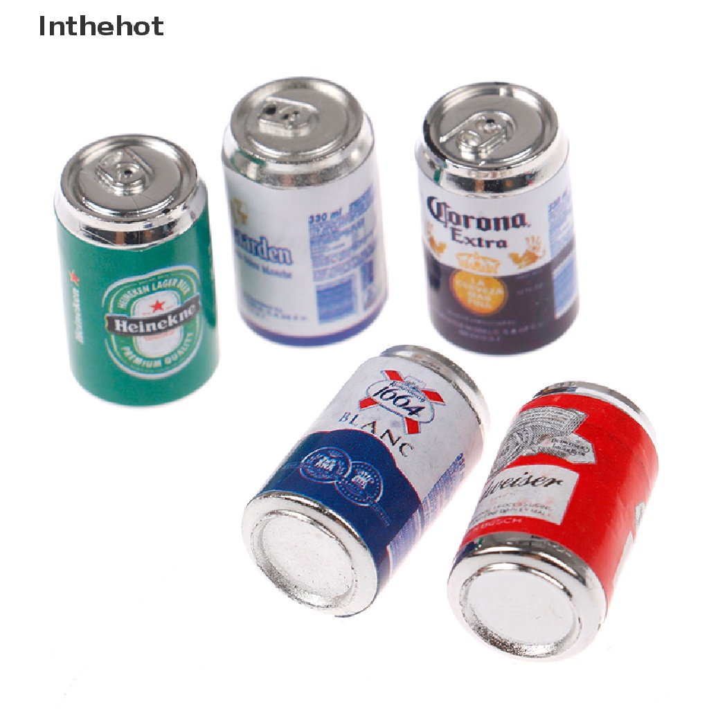 5 Mô hình lon bia soda mini tỷ lệ 1/6 trang trí xinh xắn