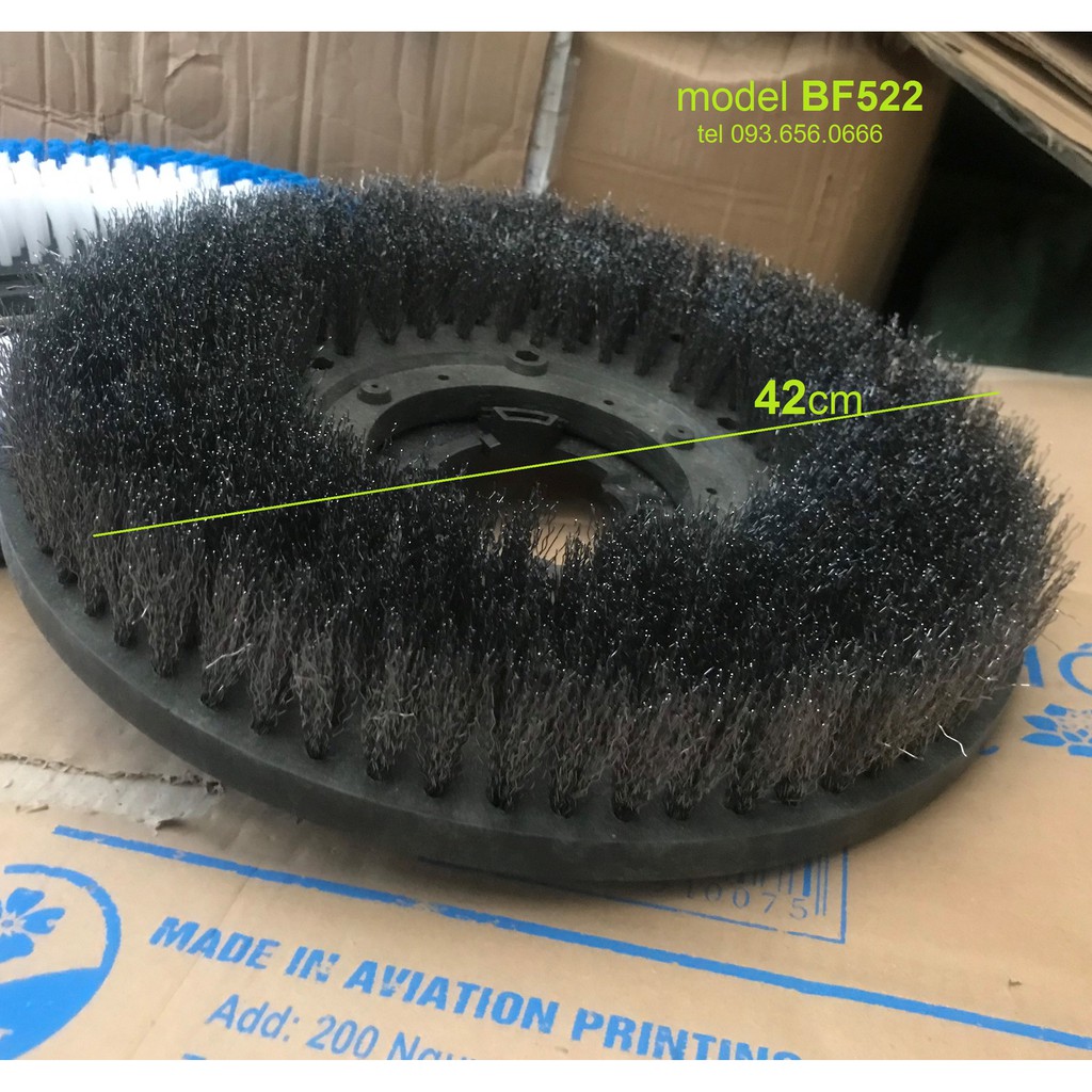 Bàn chải sợi Thép Máy chà sàn 17inch, Bàn chải cứng trà sàn công nghiệp