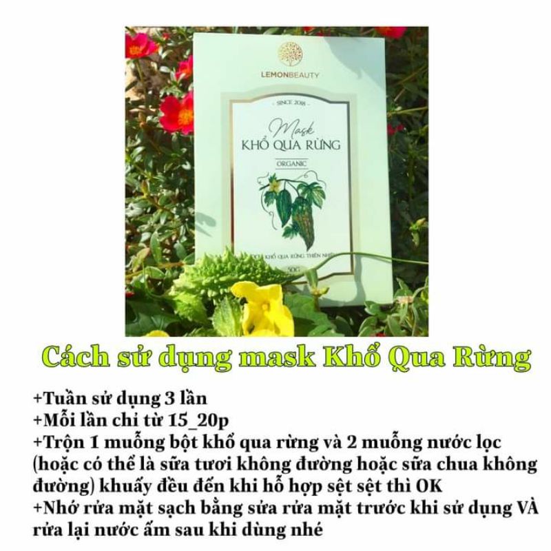 Mask khổ qua rừng và tảo biển Lemon handmade Beauty (bột/mặt nạ nguyên chất) | Thế Giới Skin Care