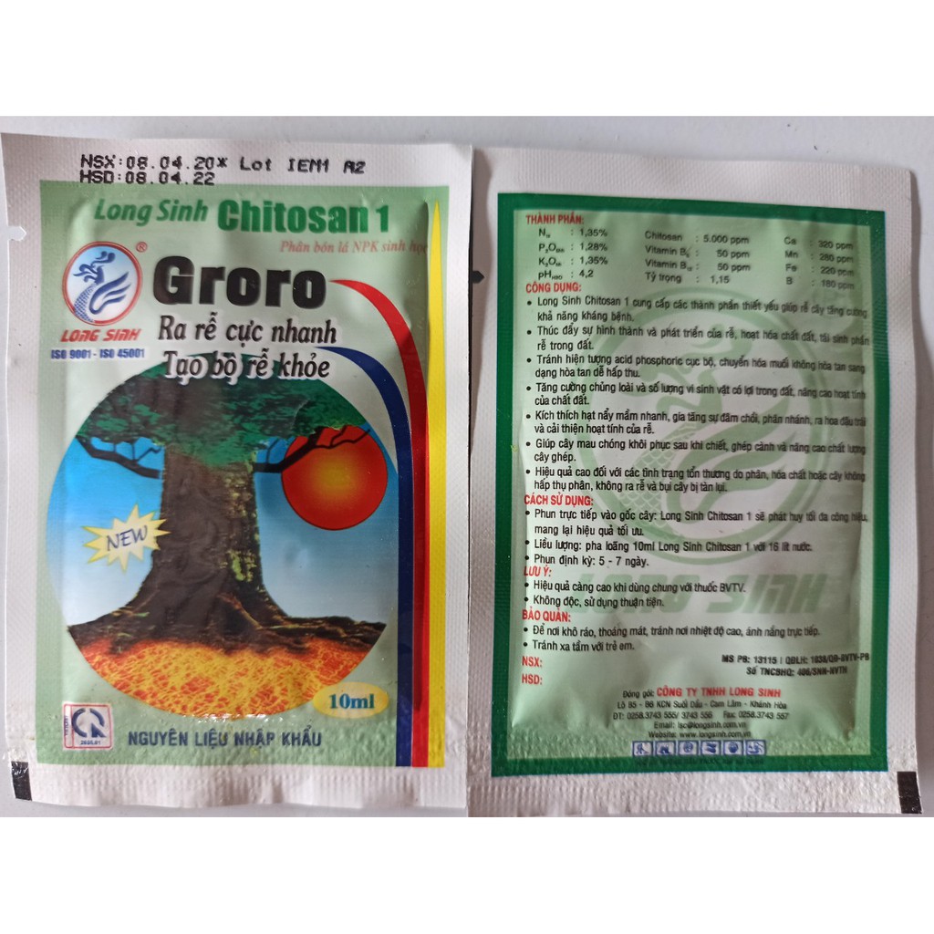 Phân bón lá NPK sinh học Groro - Ra rễ cực mạnh