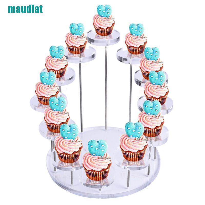 Khay giá đỡ đứng bằng acrylic trang trí cho bánh cupcake