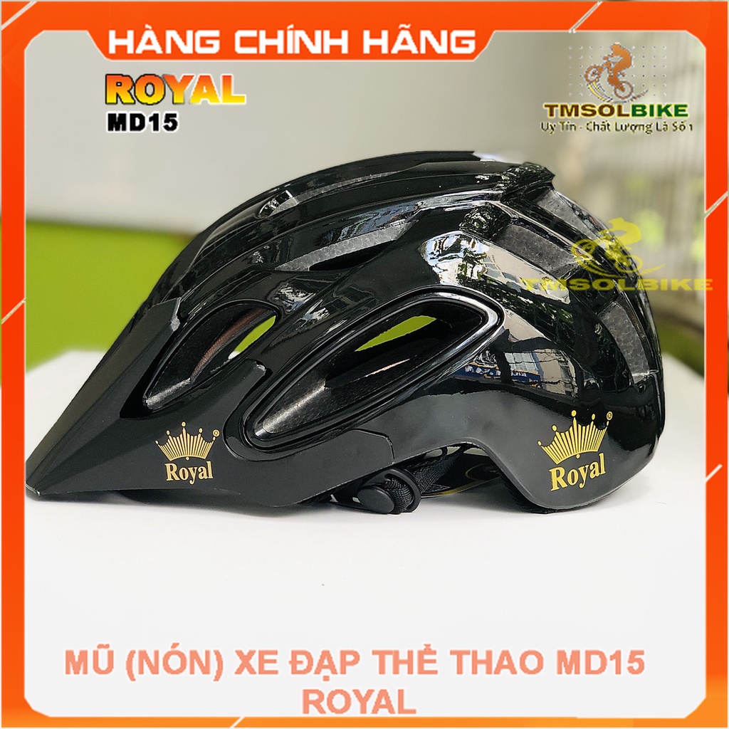 Nón bảo hiểm xe đạp Royal MD15 nhẹ, thoáng, kiểu dáng hiện đại trẻ trung, có nút tăng chỉnh vòng đầu dễ dàng