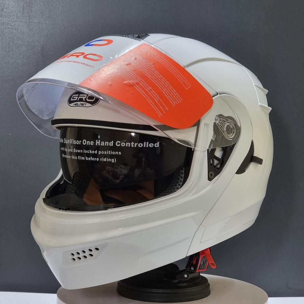 Kính gắn mũ bảo hiểm Fullface GRO HELMET chính hãng thay thế cho các dòng mũ bảo hiểm ST26, lật hàm mới của GRO