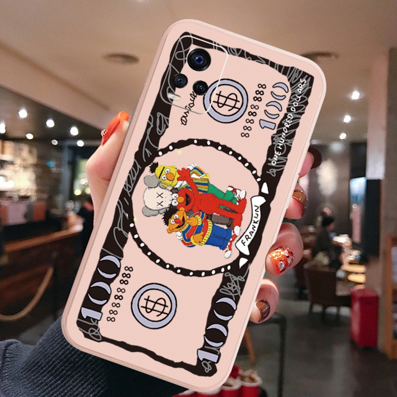 Ốp Điện Thoại Góc Vuông In Hình Tiền Đô Cho VIVO T1X Y02S Y21 Y15A Y15S Y33S Y21T Y11S Y12S Y21A Y1S Y91C Y01