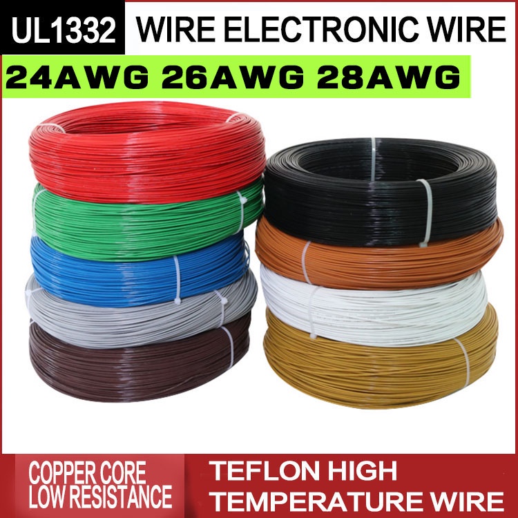 UL1332-24AWG / 26AWG / 28AWG Dây nhiệt độ cao Teflon Dây cách nhiệt bằng nhựa Fluoro Dây điện trở th