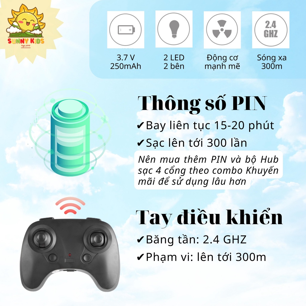 Máy bay chiến đấu điều khiển từ xa SU-27, vật liệu xốp nhẹ siêu bền chống va đập, tầm bay xa 100m, PIN 20p - Sunny Kids