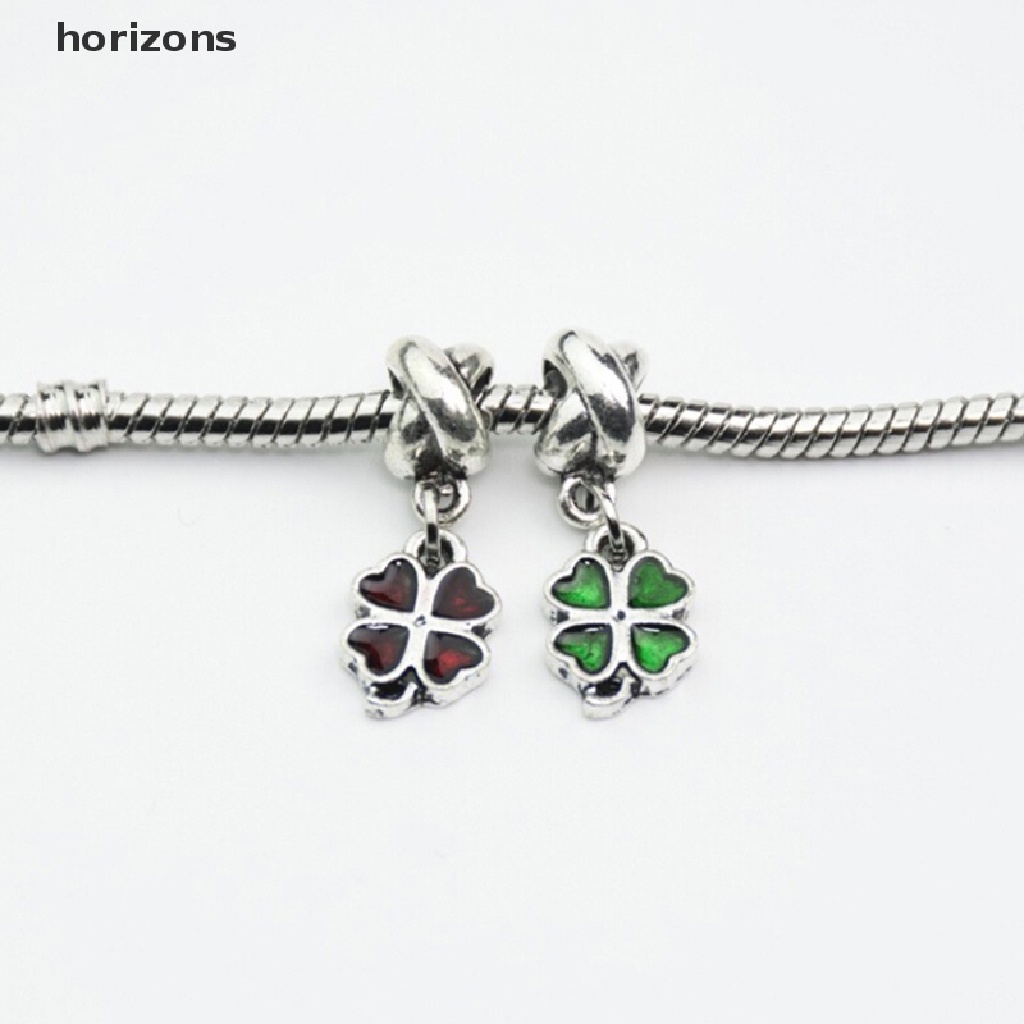 1 Hạt Charm Cỏ May Mắn Làm Vòng Tay / Vòng cổ Phong Cách Châu Âu