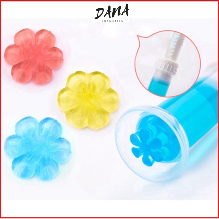 Gel khử mùi bồn cầu gel thơm khử trùng bồn cầu dạng thạch hình bông hoa với 7 mùi thơm cho toilet DANA