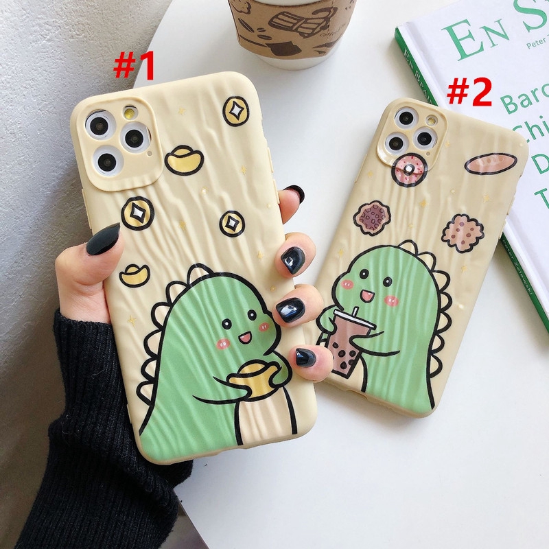 Ốp điện thoại silicon mềm họa tiết khủng long hoạt hình 3D cho IPhone 11 11pro max XSmax XR 6 7 8 6Plus 8plus | BigBuy360 - bigbuy360.vn